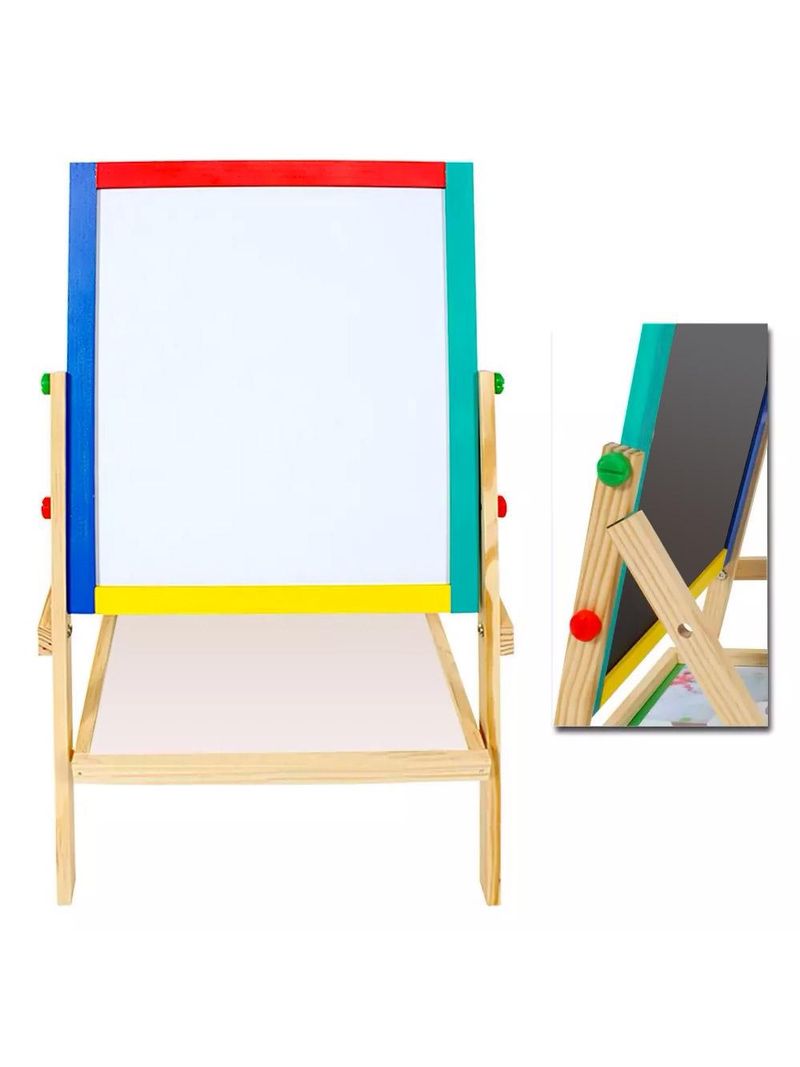 Lavagna per Bambini Magnetica e Tradizionale con Cavalletto in Legno H65  Kids Joy - BricoBravo