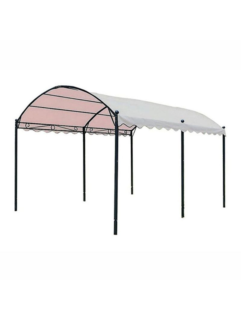 Gazebo tunnel in metallo 3x5 mt copertuta telo impermeabile crema 359102 BricoBravo