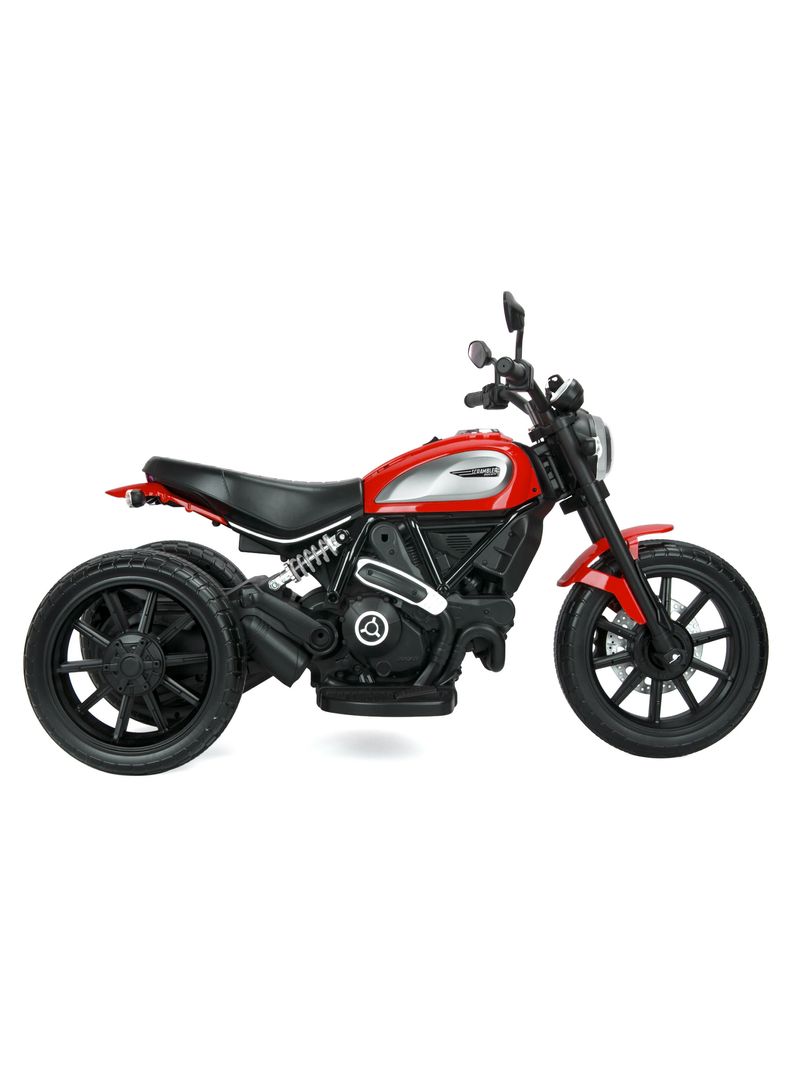 Motocicletta elettrica per bambini Ducati Scrambler Icon rossa con batteria  6 Volt. Moto da corsa per