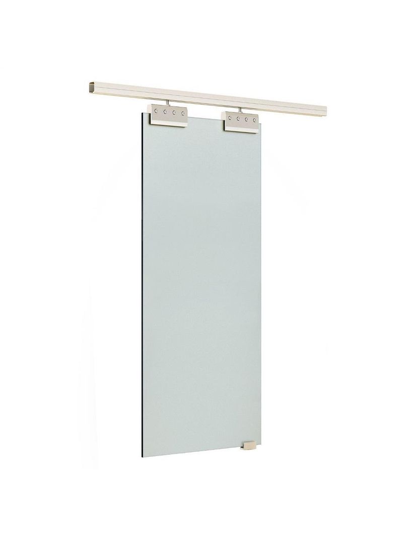 HomCom Porta Scorrevole in Vetro con Binario Silenzioso, 102.5x205cm