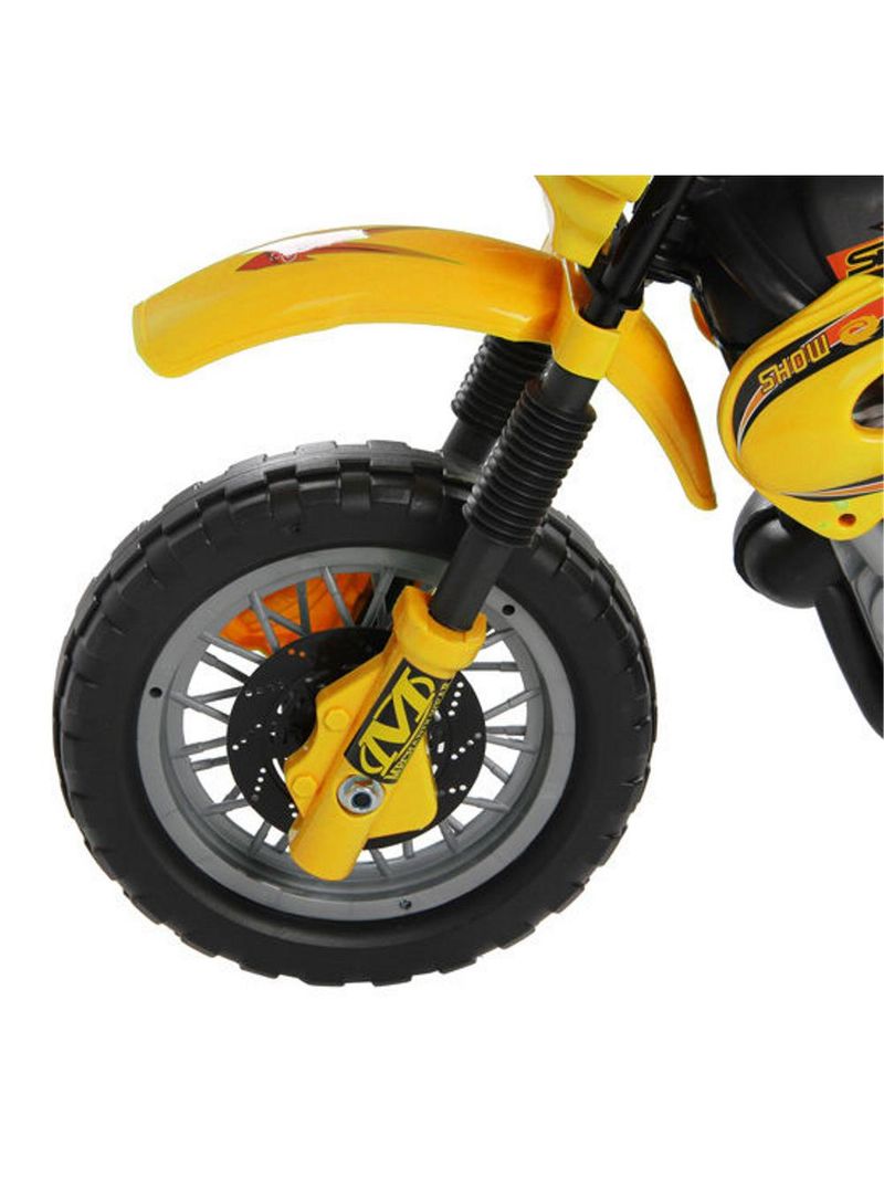 HomCom Moto Cross Elettrica per Bambini con Rotelle Giallo - HomCom -  Giochi all'aperto - Giocattoli