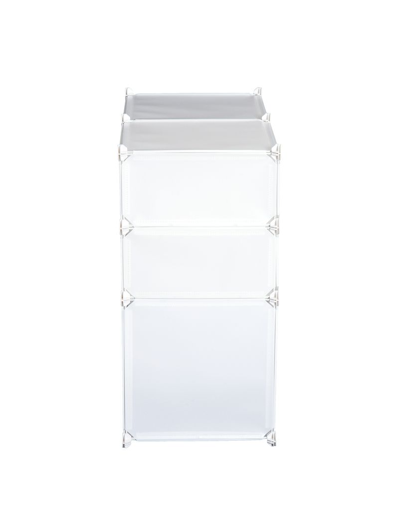 DecHome Armadio Guardaroba Scarpiera Modulare In Plastica 6 Cubi Bianco  75x37x73 cm - 831178