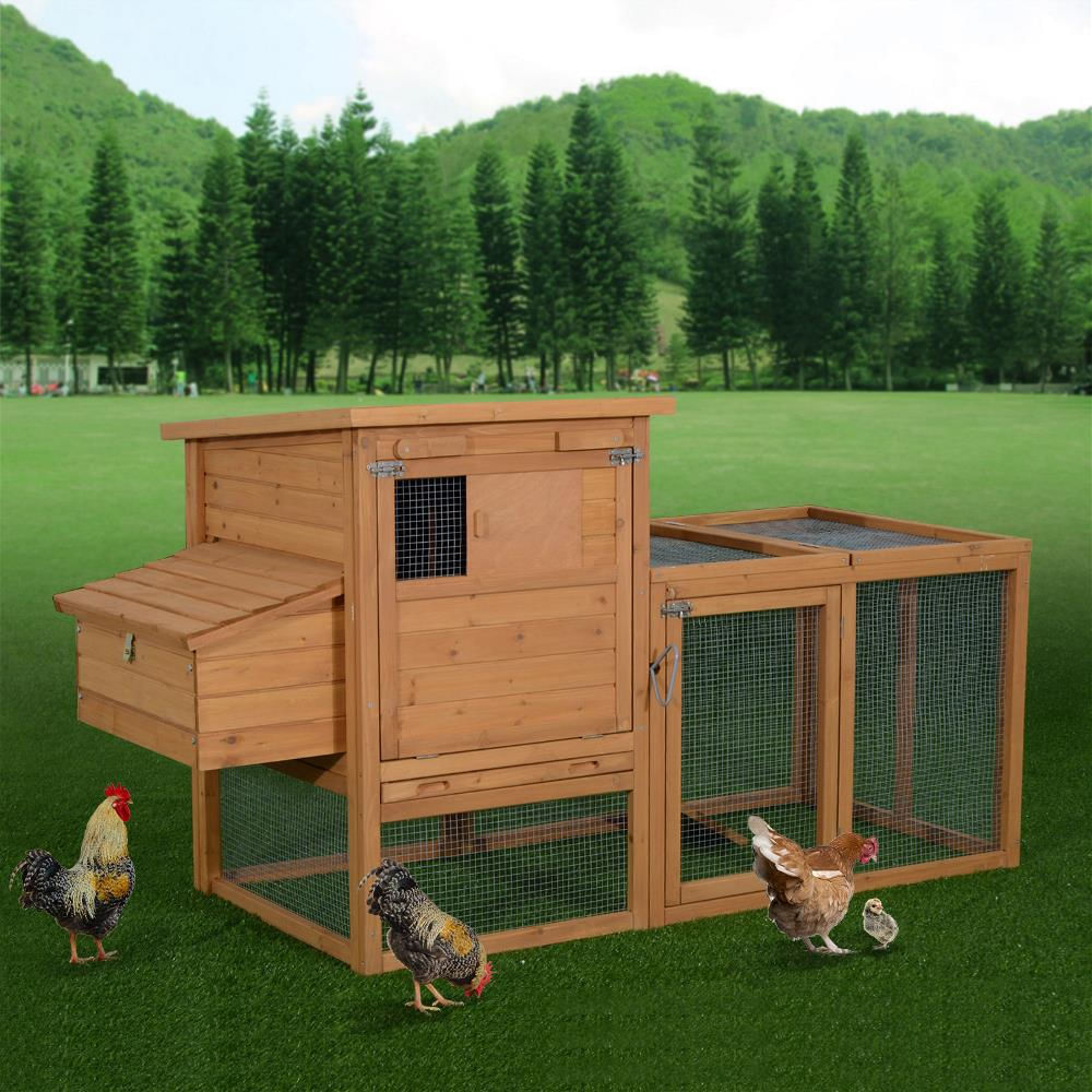 Pawhut pollaio gabbia galline esterno zona corsa nido legno - BricoBravo