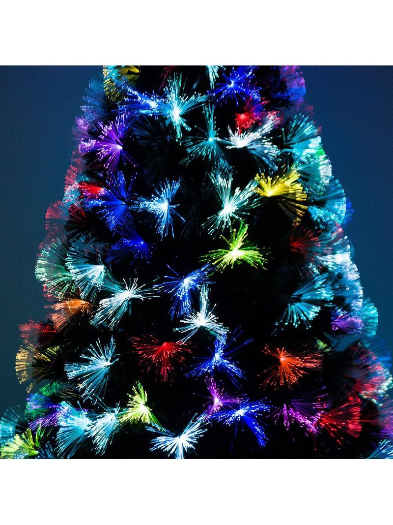 Alberi Di Natale Con Luci Fibre Ottiche Homcom albero natale 150cm fibre ottiche foltissimo 180 luci led