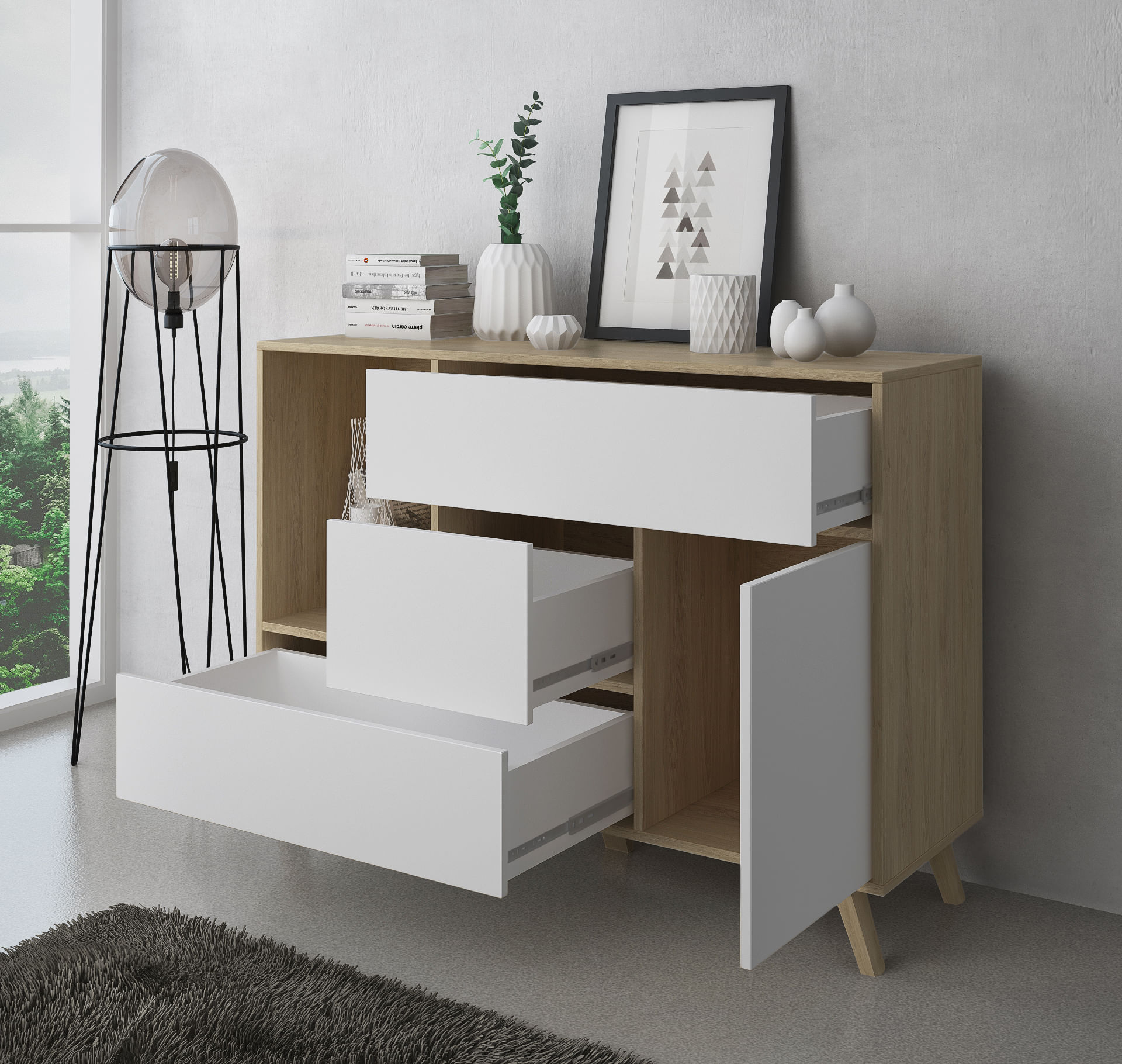 Skraut Home - Credenza Sala da pranzo, Mobili Ausiliari Buffet