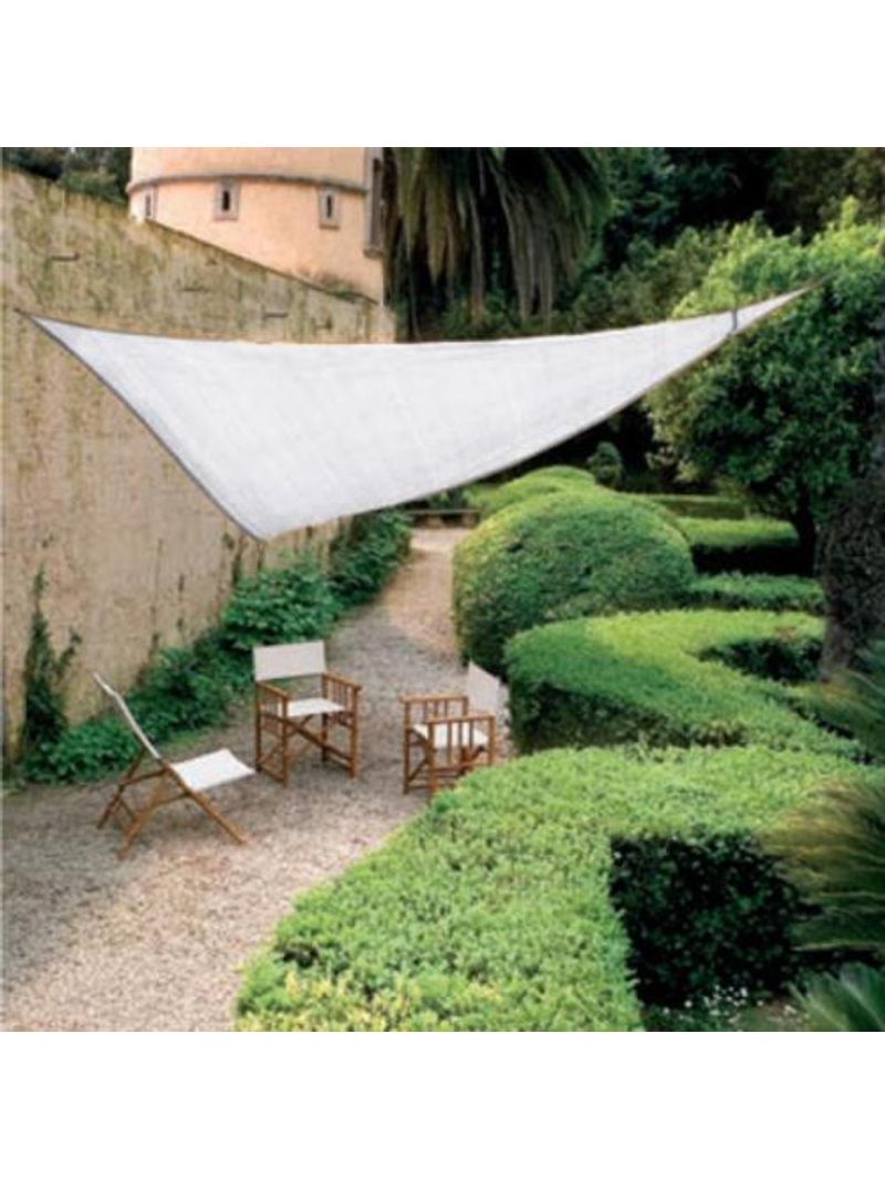 Telo Rete Gazebo Vela Grigio Ombreggiante Impermeabile Mt 5X5X5 Triangolare  per Giardino Esterno - BricoBravo