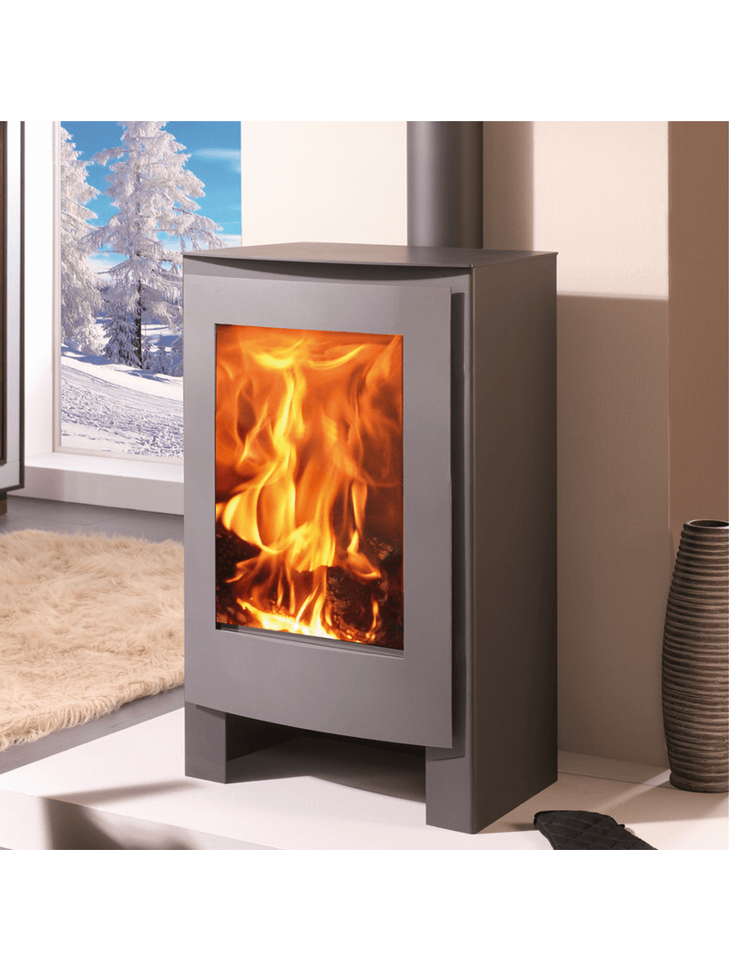 Scambiatore di calore rotondo per stufa a legna NovaStove Orso 8kW 3 lati  vetrati con supporto