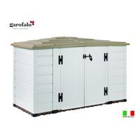 Box capanno ripostiglio casetta da esterno PVC 212x88x133cm + pavimento EVO 200