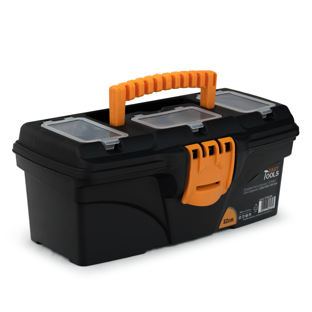 Cassetta porta attrezzi valigia porta utensili in plastica 32x16,5x13,6 cm  - BricoBravo