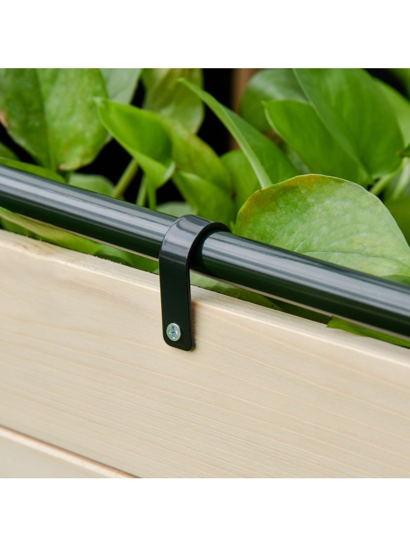 Letto Da Orto Rialzato Con Serra - 121x55x117 Cm In Legno E PE, Perfetto Per Fiori E Verdure - Foto 6