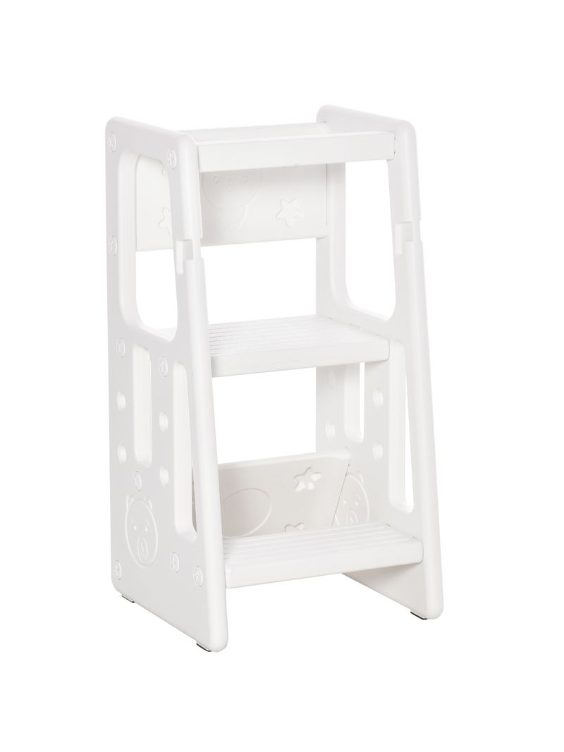 Torre Apprendimento Montessori Juskys - Regolabile In Altezza, Bianco, Per Bambini Da 1 Anno - Foto 10