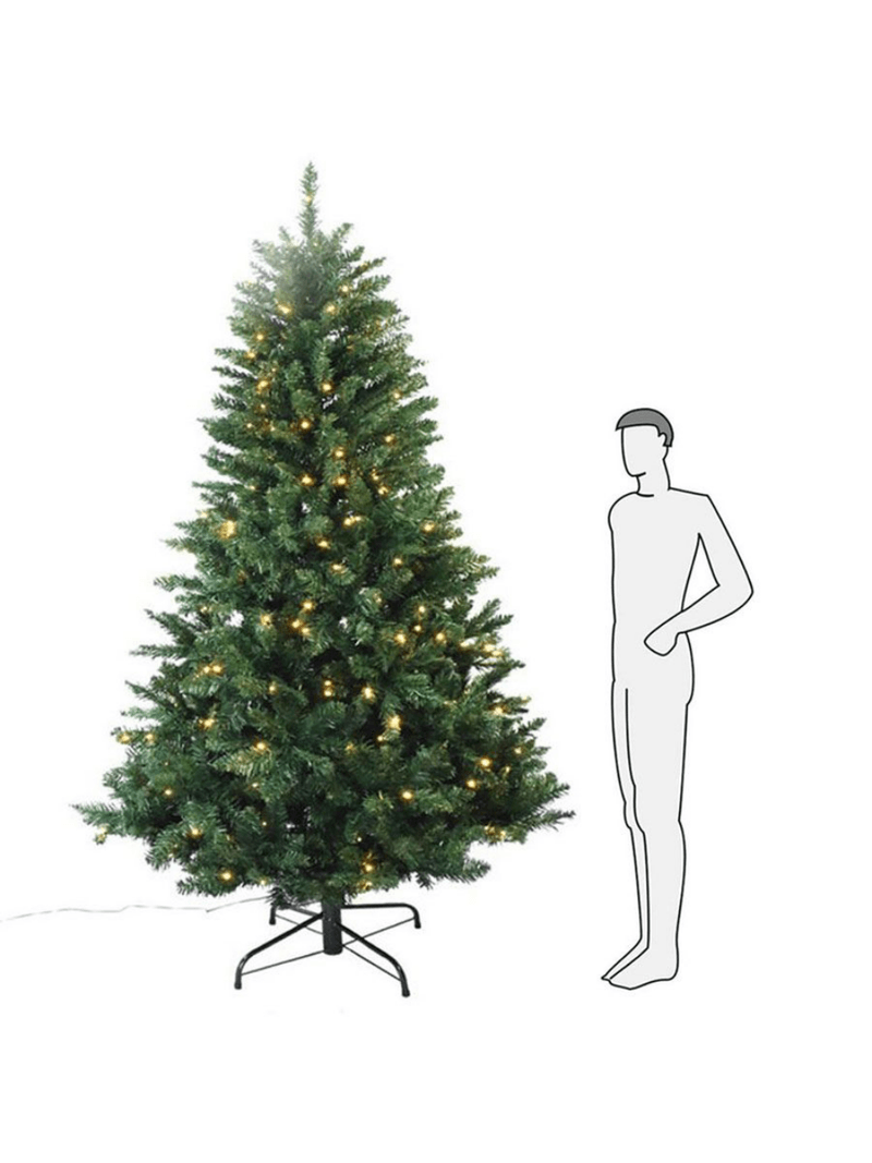 Quanti Metri Di Luci Per Albero Di Natale 240 Cm Albero di Natale verde 240 cm con 1830 rami e luci led integrate