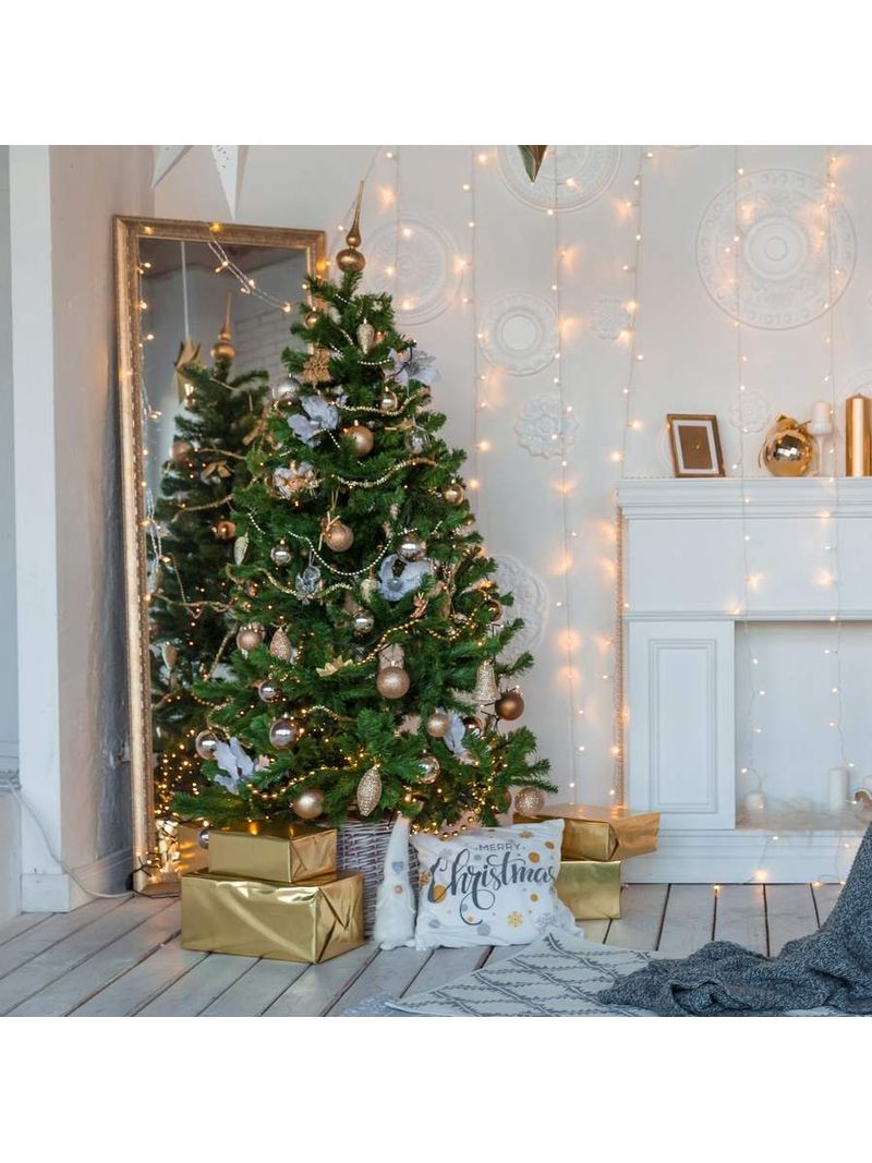 Alberi Di Natale Con Luci Integrate Albero di Natale verde 210 cm con 1258 rami e luci led integrate