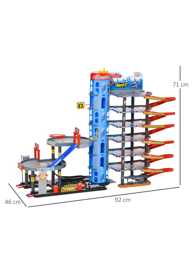 Garage Giocattolo A 7 Livelli Rampe Ascensore Eliporto Elicottero E ...