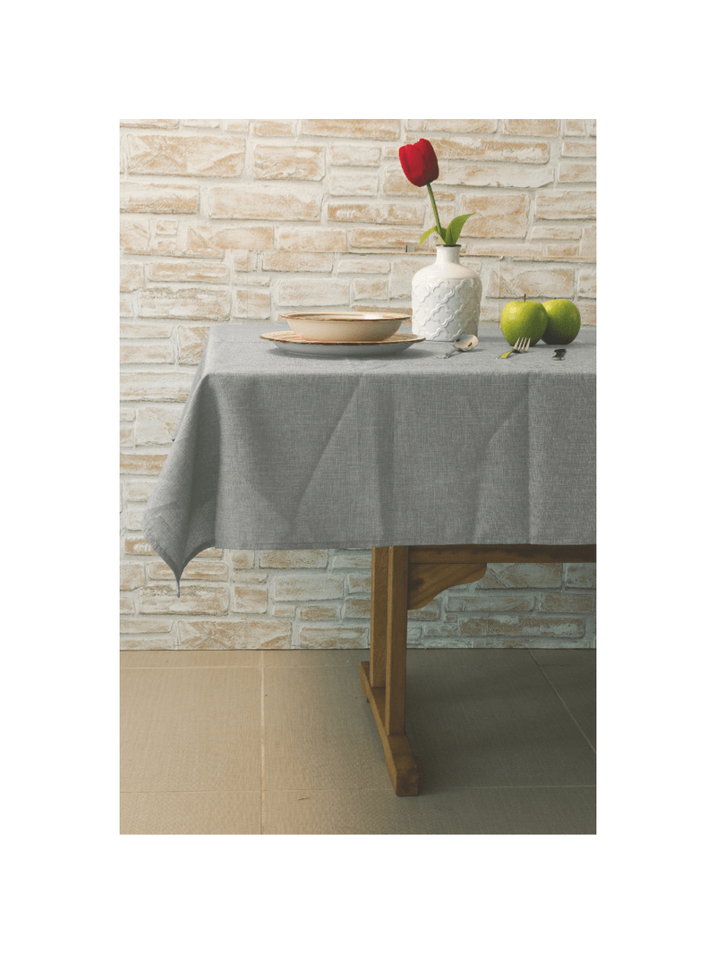 Tovaglia antimacchia grigio chiaro 140x240 cm per tavolo