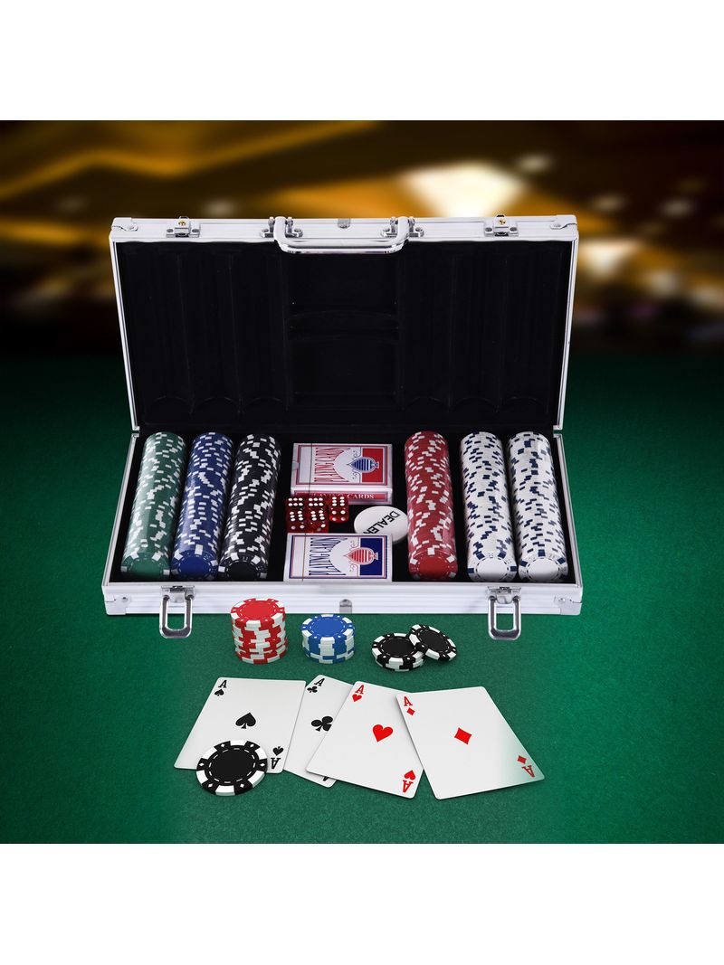 SET DA POKER Valigetta Alluminio da Fiches Laser Getto Chip Carte da