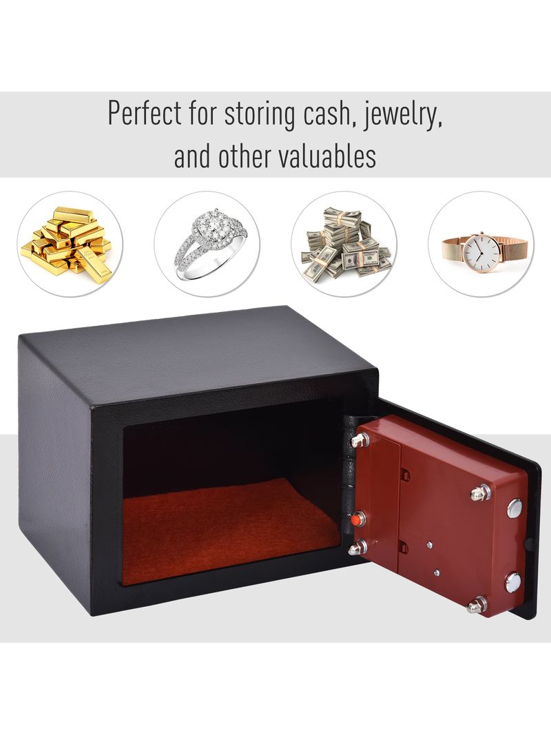 Cassaforte Ignifuga Digitale - Serratura A Combinazione E Chiavi, Bullone Acciaio, Grigio - Foto 9