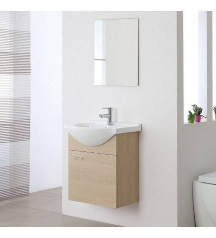 Composizione bagno 55cm sospesa 1 anta stella larice cod 78005 - BricoBravo