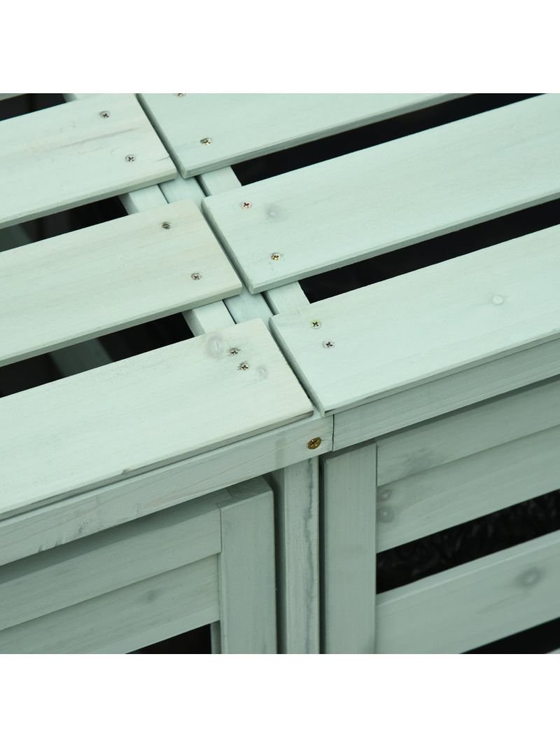 Box copri bidoni spazzatura da esterno in legno con porte di abete verde  chiaro - BricoBravo