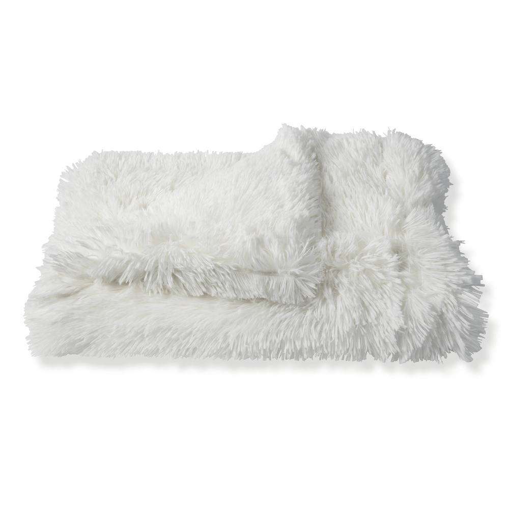 Kaihong per divano o letto Poliestere leggera coperta in microfibra e pelliccia sintetica 130 x 160 cm soffice bianco colore: bianco 160 x 200 cm，bianco crema 