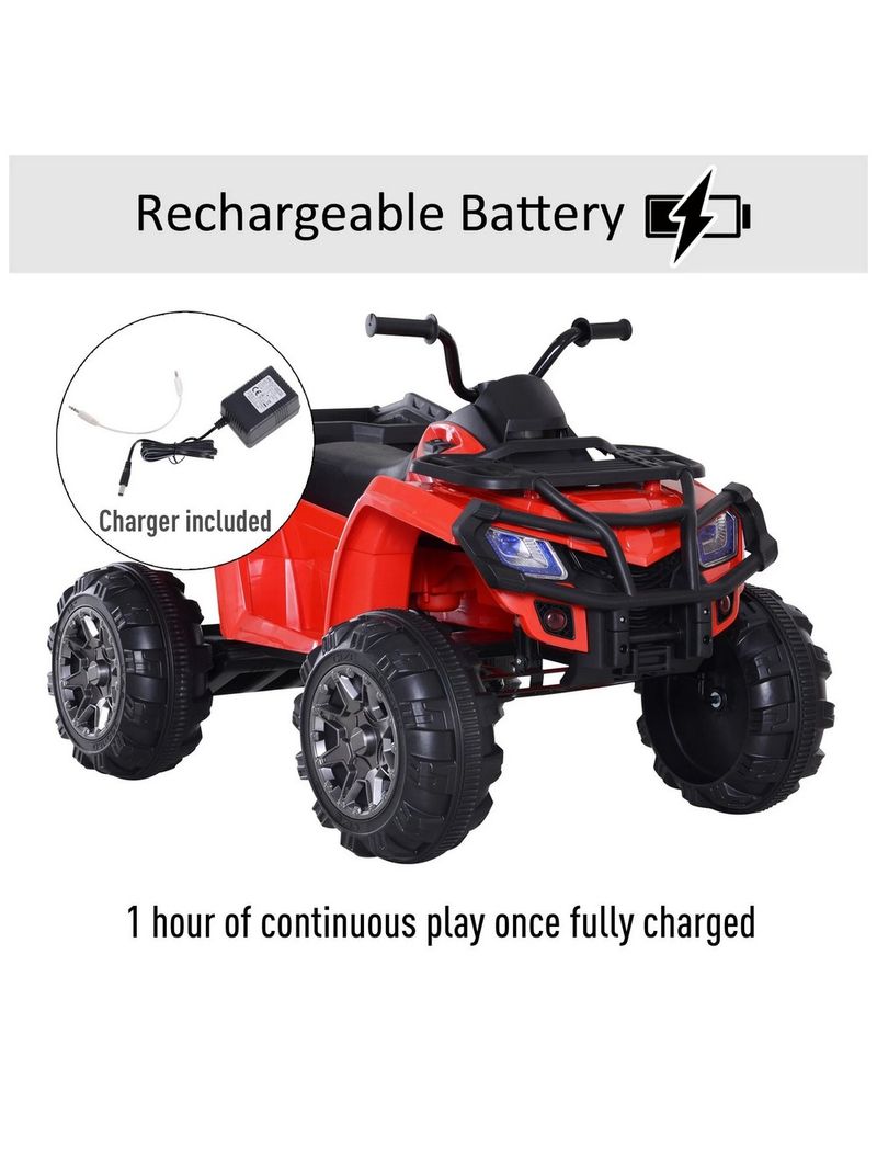 Il numero 1 del risparmio-MINI QUAD ELETTRICO GIOCATTOLO PER BAMBINI CON  LUCI E SUONI E AMMORTIZZATORI ROSSO