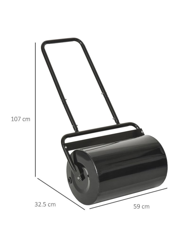 Rullo Da Giardino Outsunny In Metallo - Serbatoio 60 Litri, 57x40x123 Cm, Per Livellare Terreno E Prato - Foto 14