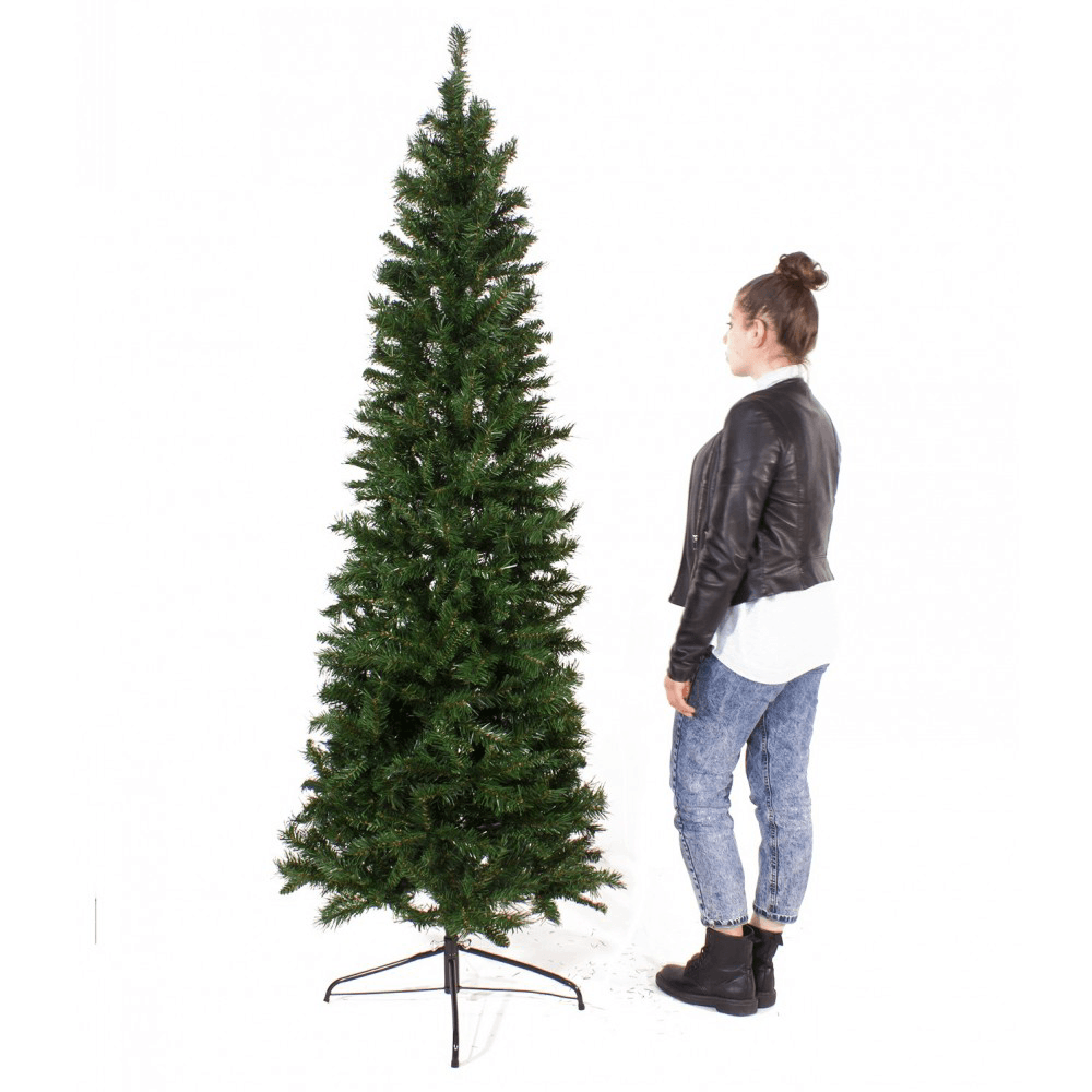 Tronco Per Albero Di Natale 210 Cm Albero di Natale SLIM 210 cm Abete Artificiale Salvaspazio con 765 rami
