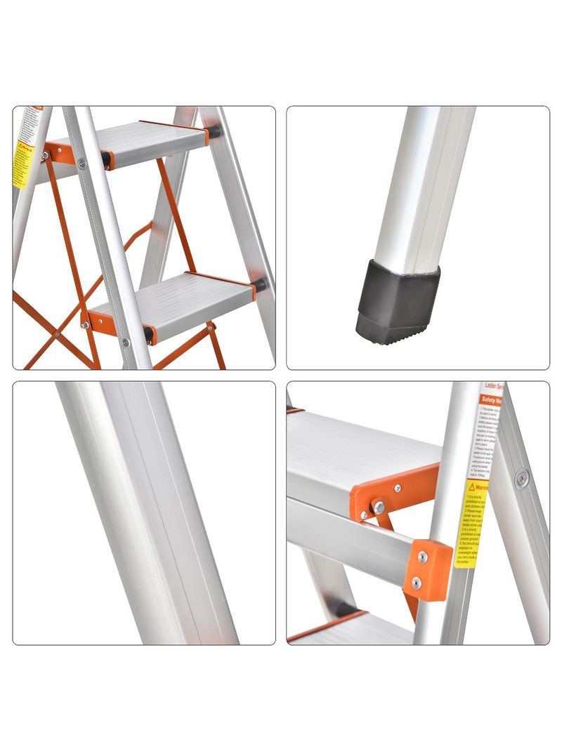 Scala Pieghevole Klutech - 7 Gradini - Alluminio - Portata 150 Kg - Sicurezza EN131 - Foto 4