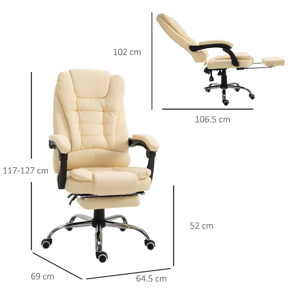 COLAMY Sedia da ufficio in pelle, sedia ergonomica per