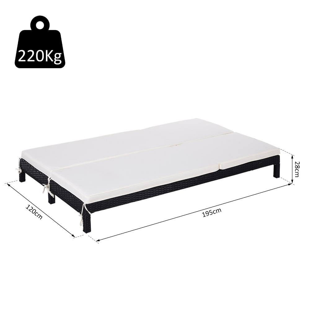 Lettino Prendisole Cassis In Alluminio E Rattan - Con Ruote Per Interno Ed Esterno - Foto 6