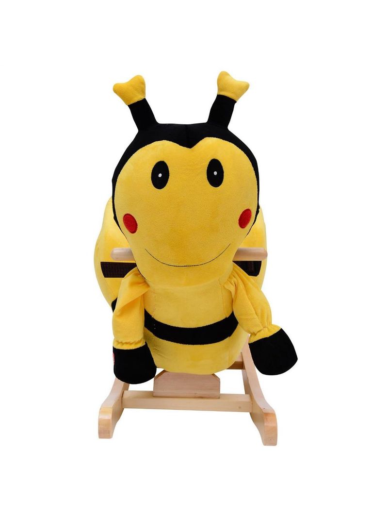 Il numero 1 del risparmio-CAVALLO A DONDOLO IN LEGNO APE PER I BAMBINI 60 X  33 X 45CM GIALLO E NERO