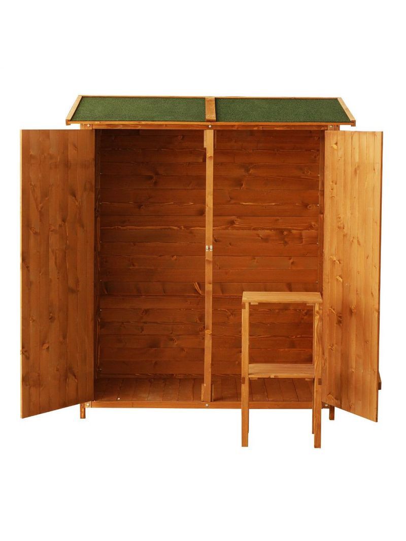 Casetta Da Giardino In Legno 176x70x36cm - Capanno Attrezzi Con Ripiani | Impermeabile E Pratico - Foto 2