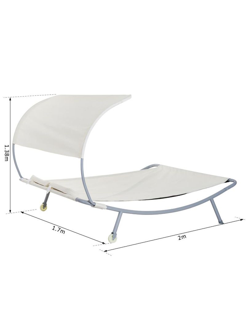 Lettino Da Giardino In Polyrattan Beige Con Cuscino - Sdraio Reclinabile Per Esterno - Foto 4