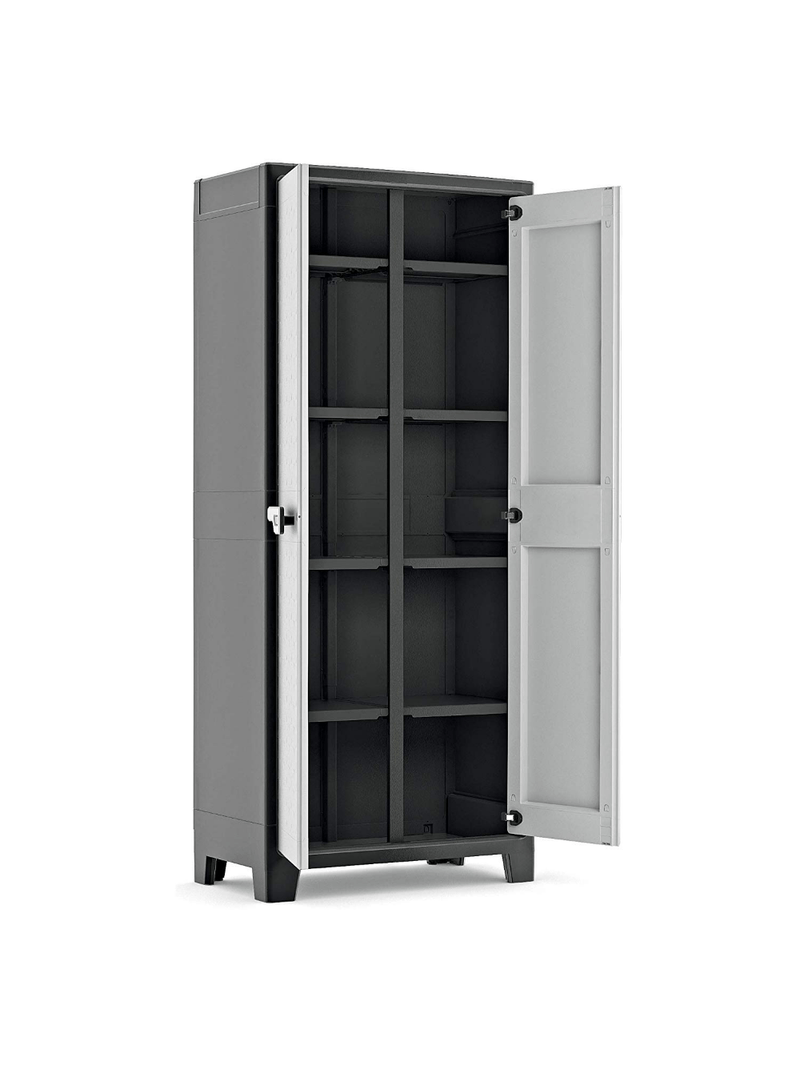 Armadio Keter Detroit In Resina - 4 Ripiani, 65x45x182cm, Nero - Foto 5