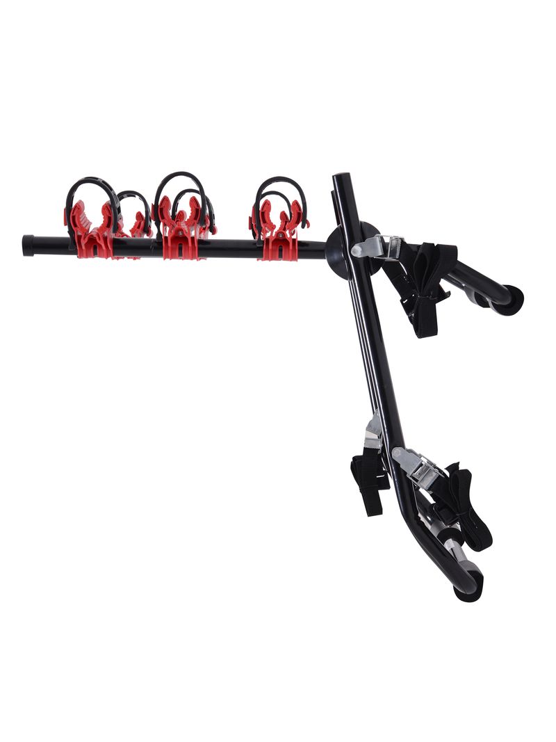 Homcom portabici posteriore per auto portata 3 biciclette 40 kg in acciaio  e alluminio nero 68x52x60cm - BricoBravo