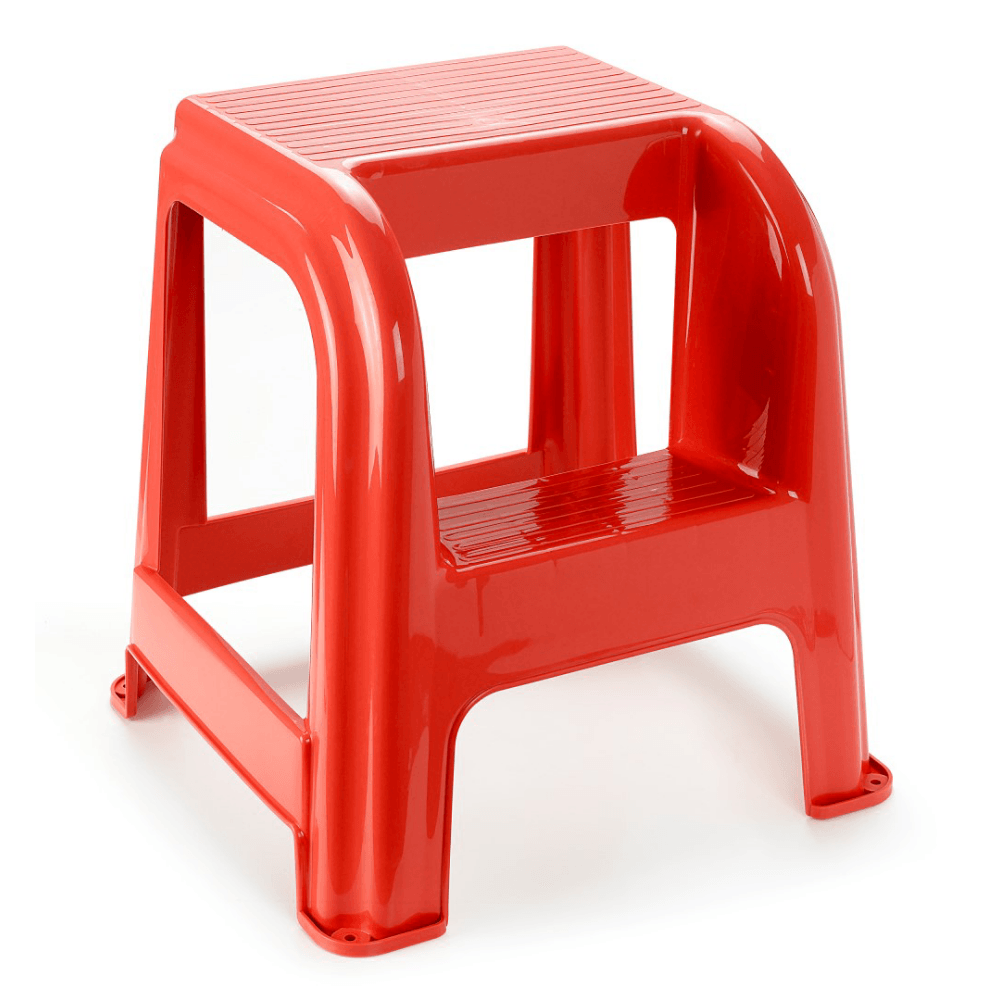 Sgabello Scaletta 60x40x46 cm in Legno Grigio Scuro