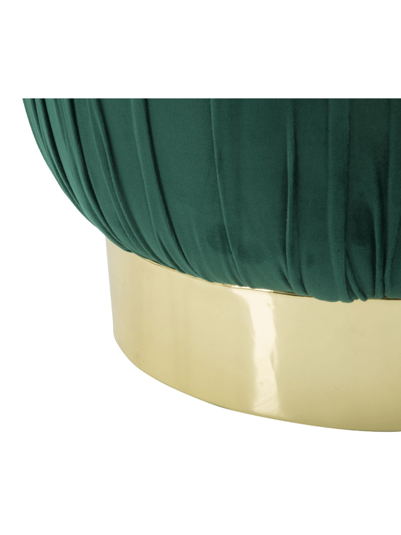 Pouf glamour contenitore quadrato verde