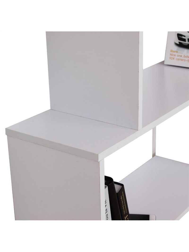 Homcom Libreria scaffale ufficio in legno design moderna 7 ripiani  80x24x191cm bianco - BricoBravo