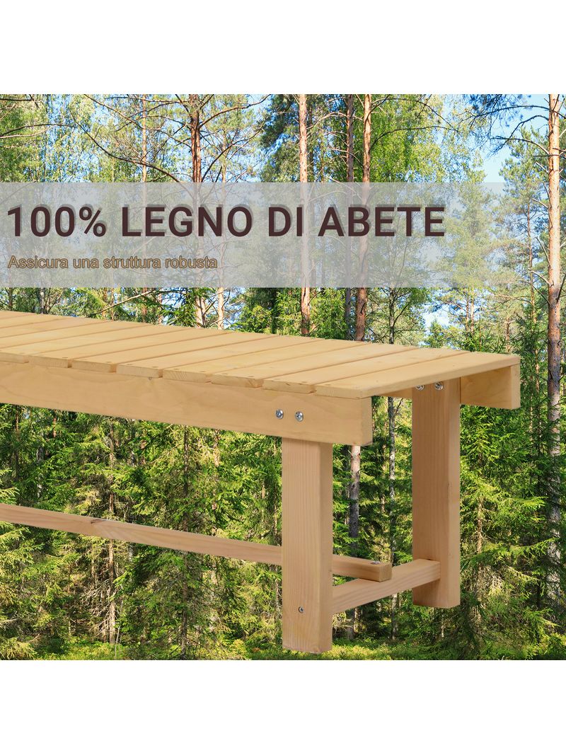 Panchina da esterno 2 posti in legno per giardino e balcone 110x38x35cm -  BricoBravo