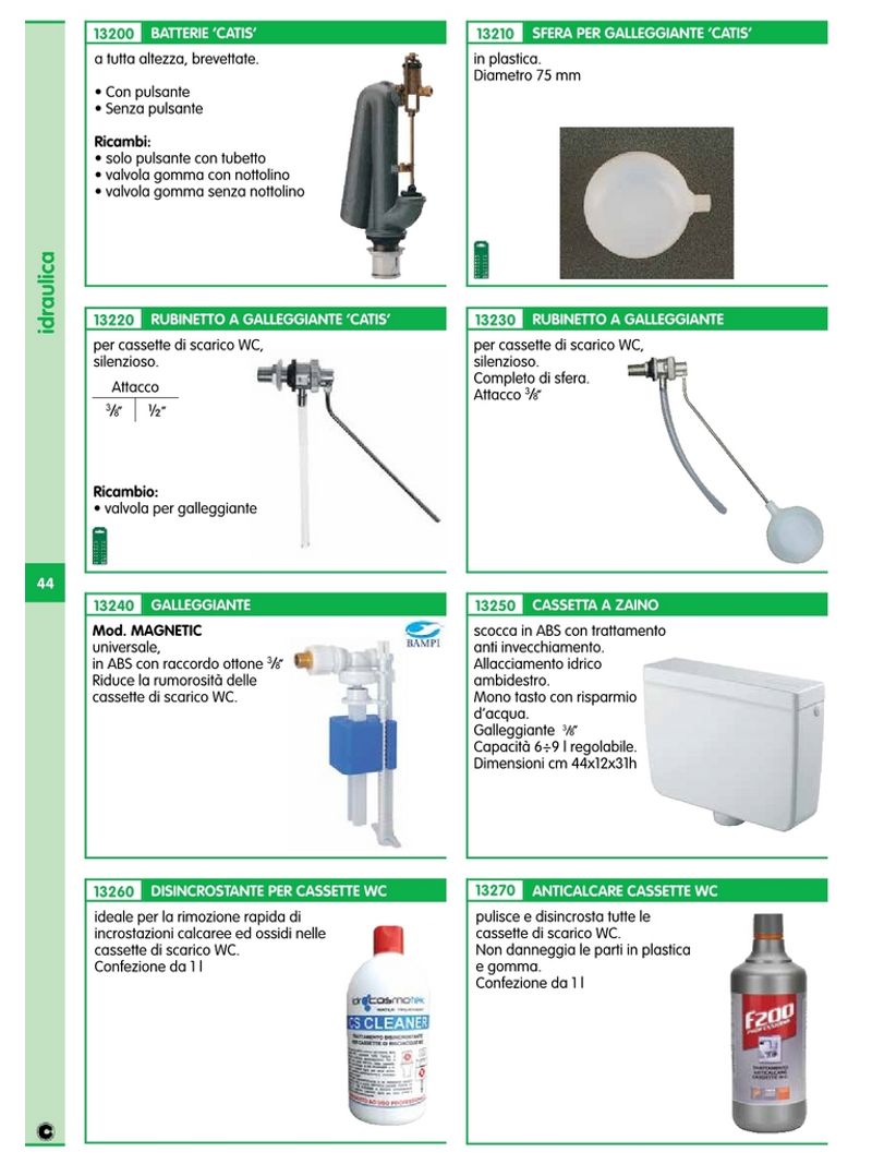 Galleggiante universale MAGNETIC 3/8 + Flessibile 30 cm, per