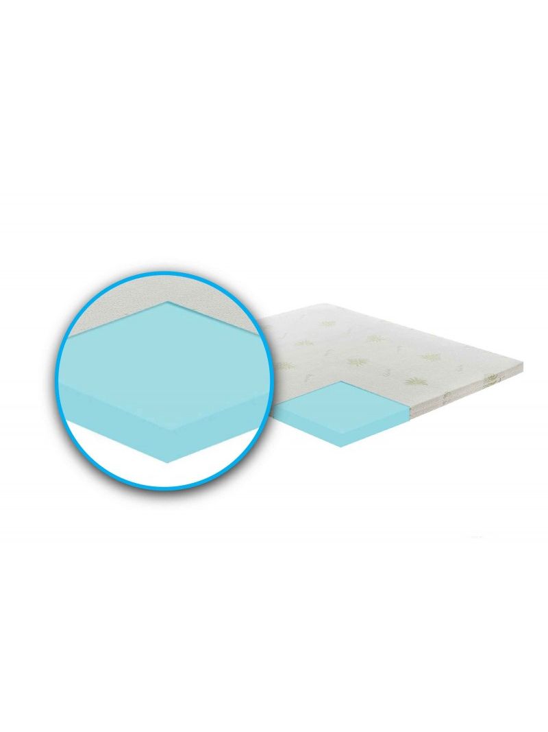 Topper correttore Memory foam Altezza 10 cm c/rivestimento Aloe