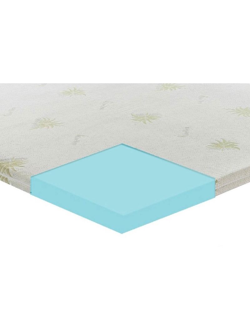 Topper Correttore Memory Foam Alto 7Cm - Rivestimento All'Aloe Vera -  120X190 - BricoBravo