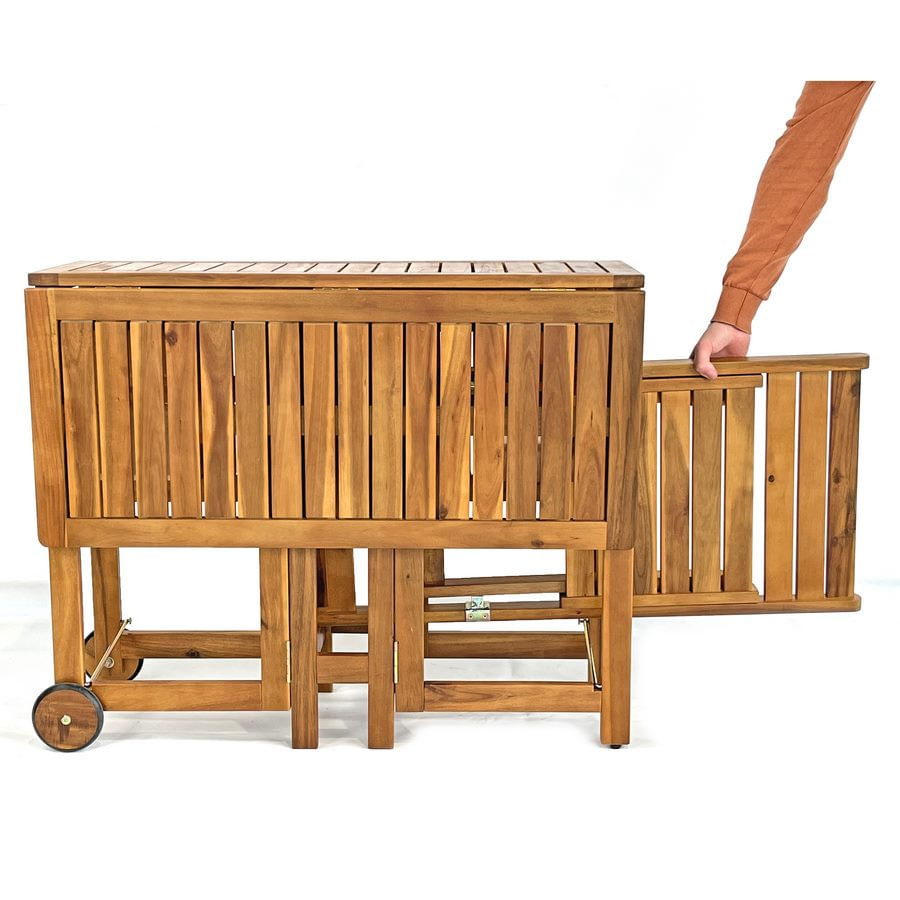 Set tavolo e 4 sedie da esterno in legno richiudibile 110x90 cm Vittoria -  BricoBravo