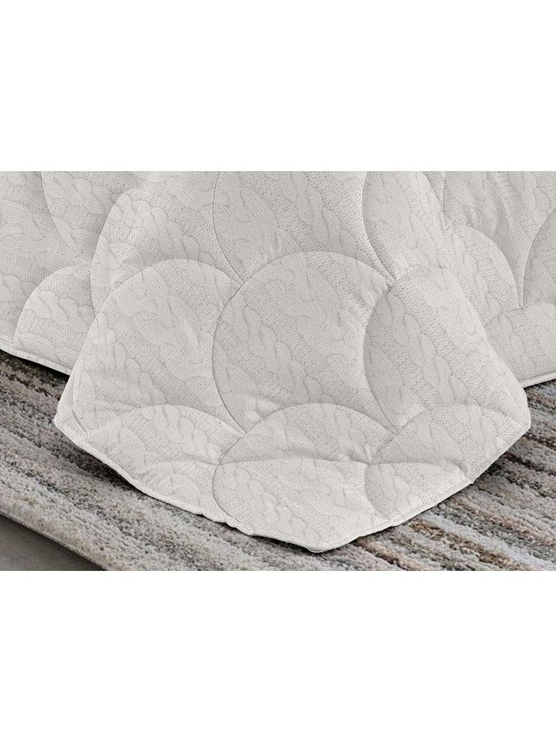 Trapuntino Estivo Matrimoniale In Microfibra - 260x250 Cm - Leggero 100gr/mq - Verde Quadri - Foto 9