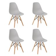 Sedia design modello Ester: set da 4 sedie grigie
