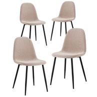 Set da 4 sedie design da salotto imbottite Bella