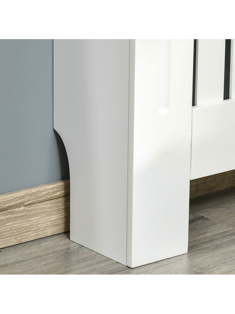 Copritermosifone 152x19x83 cm in MDF e Legno Truciolare Bianco