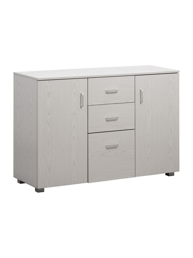 Credenza multiuso 2 cassetti e 3 ante effetto rovere sbiancato BricoBravo