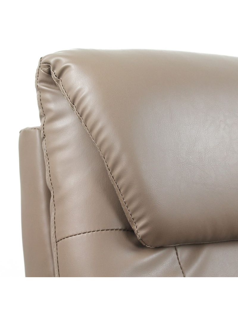 Poltrona Relax Da Terra Con Schienale Reclinabile 180&deg; - Rivestimento Flanella, Grigio Chiaro HOMCOM