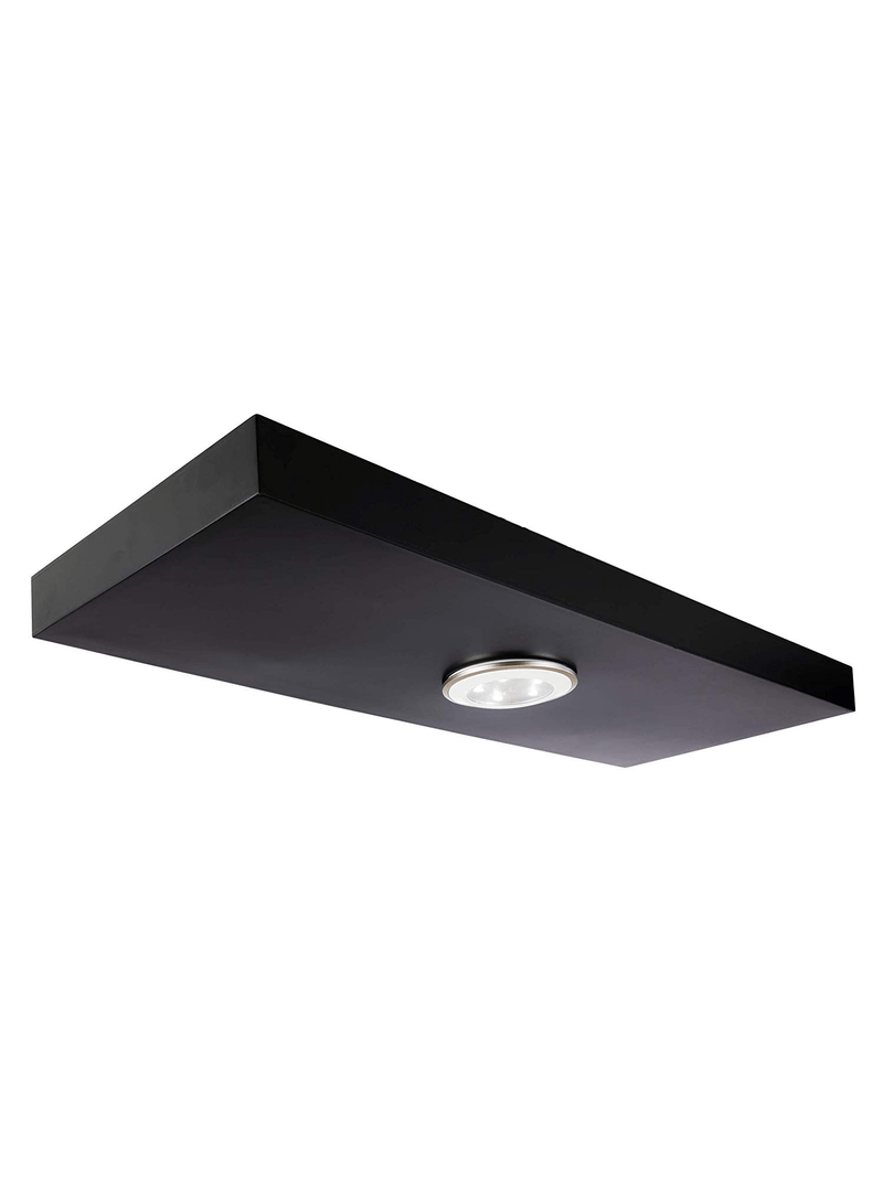 Mensola Design In Legno A Muro Con Luci Led. Mensola A Scomparsa Bianca  Taglia M (90x24x4cm)